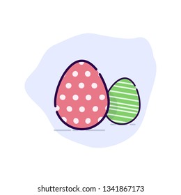Easter eggs. Vector illustration. Eggs vector icons flat style. Easter eggs isolated vector. - stock vector
