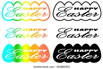 Easter eggs. Vector illustration. Easter eggs vector icons flat style. Easter eggs isolated vector. Happy Easter.