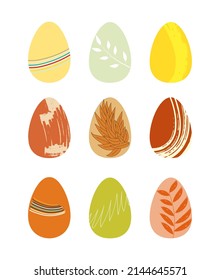 Easter eggs vector illustration set