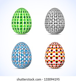 Easter eggs. Vector image of colorful easter eggs