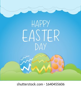 The Easter eggs vector image for holiday content.