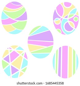 huevos de pascua, imágenes vectoriales, colores pastel