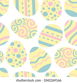 Easter eggs vector pattern. Illustration for Easter. Tradition religion holiday.