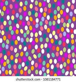 Easter eggs vector seamless pattern. Cute childish background in cartoon style. Seamless pattern can be used for wallpapers, wrapping paper, invitations, cards and etc.