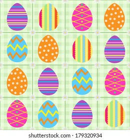 easter eggs vector seamless pattern