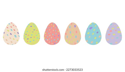 Easter Eggs Vector Set with Spots 