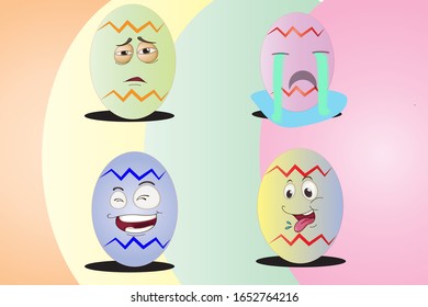 Easter eggs, vector-based EPS10 file types