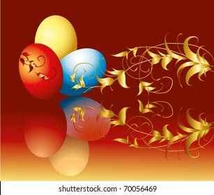 Easter eggs with a vegetable element