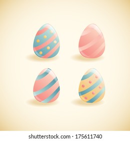 huevos de pascua al estilo vintage