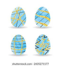 Easter eggs. Watercolor vector illustration
