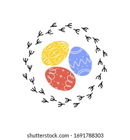 Easter Eggs at white background. Vector illustration EPS 10.