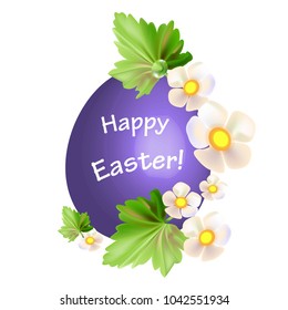 Easter eggs.3D vector. Easter greeting card.