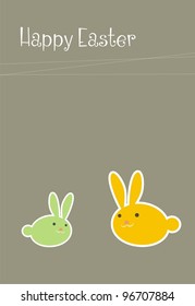 Easter eggs-flowers card