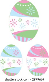 Easter eggs(vector drawing), easy to change colors