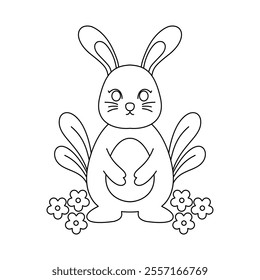 easter element outline coloring printable