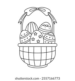 easter element outline coloring printable