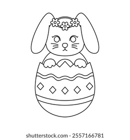 easter element outline coloring printable