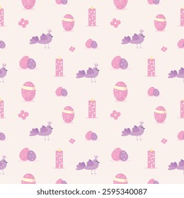 Easter elements pattern, cute Easter pattern, Happy Easter day