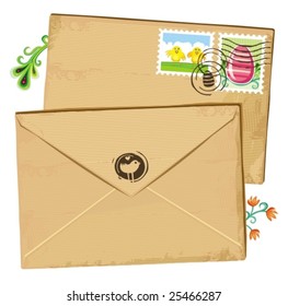 Easter envelope and stamps. To see similar, please VISIT MY GALLERY.