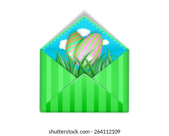 Easter envelope vector illustration. Icon. EPS10.