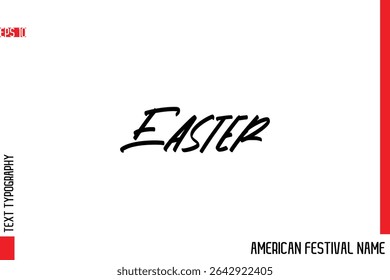 Easter  -European Festival Name Modern Stylish Typography Text 