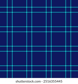 Padrão de fundo de tecido de Páscoa, vetor de textura madura sem emenda. Brasil verificar tartan tecido xadrez na paleta de cores azul e ciano.