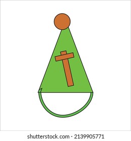 easter fill line icon vector illustration