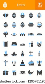 Easter Filled Blue & Black Icons