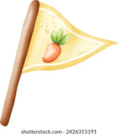 Easter flag, Cute Easter flag, carrot  easter flag.
