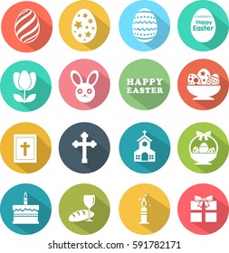 Easter  flat icon vector illustration