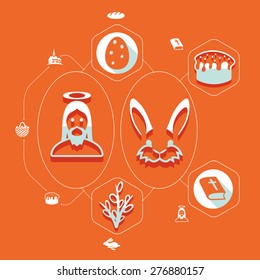 easter flat infographic