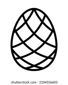Easter flat line icon. Outline sign for mobile concept and web design, store.