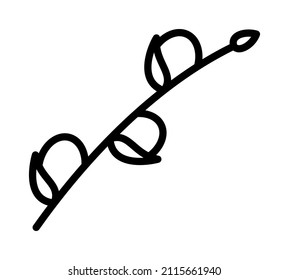 Easter flat line icon. Outline sign for mobile concept and web design, store.