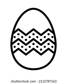 Easter flat line icon. Outline sign for mobile concept and web design, store.