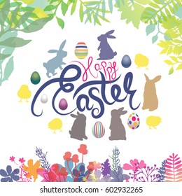 Easter floral bunny design