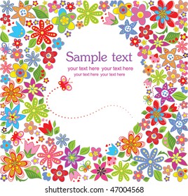 Easter floral card