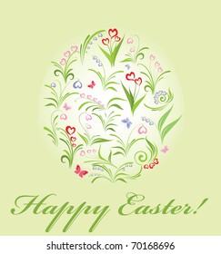 Easter floral egg
