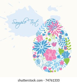 easter floral egg