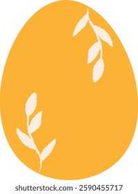 Easter Floral Painted Egg Vector Illustration