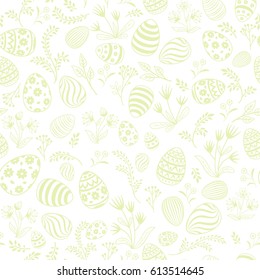 Easter floral texture. Egg seamless pattern. Spring holiday background for printing on fabric, paper for scrapbooking, gift wrap and wallpapers.