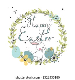 easter floral wreath