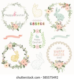 Easter Floral Wreath