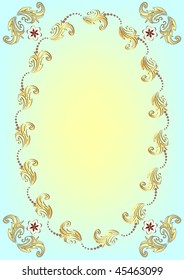Easter flower blue vintage background (vector)