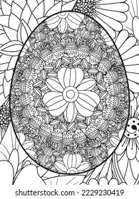 Easter Flower Coloring Pages For Adults.