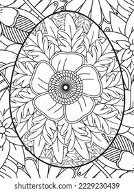 Easter Flower Coloring Pages For Adults.