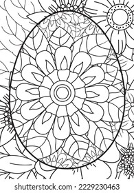 Easter Flower Coloring Pages For Adults.