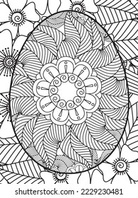 Easter Flower Coloring Pages For Adults.