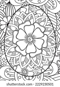 Easter Flower Coloring Pages For Adults.
