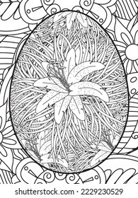 Easter Flower Coloring Pages For Adults.