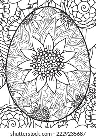 Easter Flower Coloring Pages For Adults.